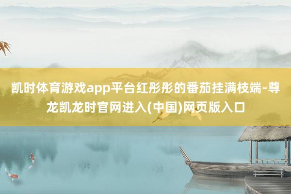 凯时体育游戏app平台红彤彤的番茄挂满枝端-尊龙凯龙时官网进入(中国)网页版入口