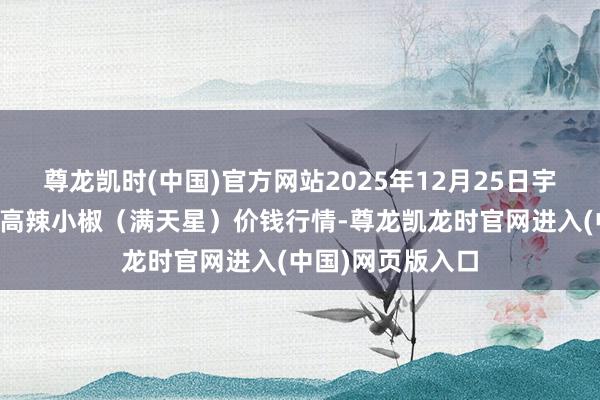 尊龙凯时(中国)官方网站2025年12月25日宇宙主要批发市集高辣小椒（满天星）价钱行情-尊龙凯龙时官网进入(中国)网页版入口